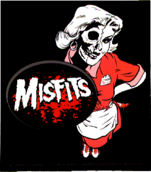 Waitress Logo - 15350 Misfits Dead Waitress Logo Punk Rock Blood Skull Danzig ...