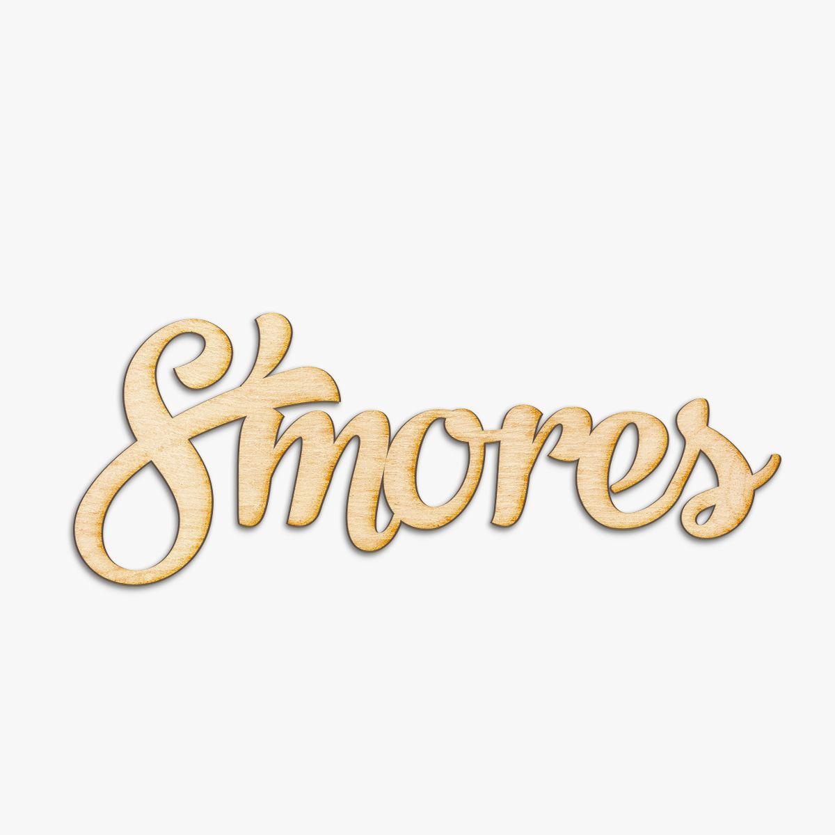 S'mores Logo - S'mores Wood Cut Sign