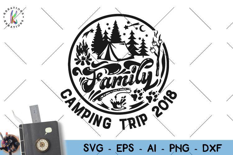 S'mores Logo - Camping svg Family camping circle svg S'mores svg fishing