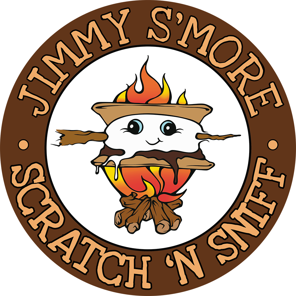 S'mores Logo - S'mores Whiffer Stickers Scratch & Sniff Stickers Jimmy S'more