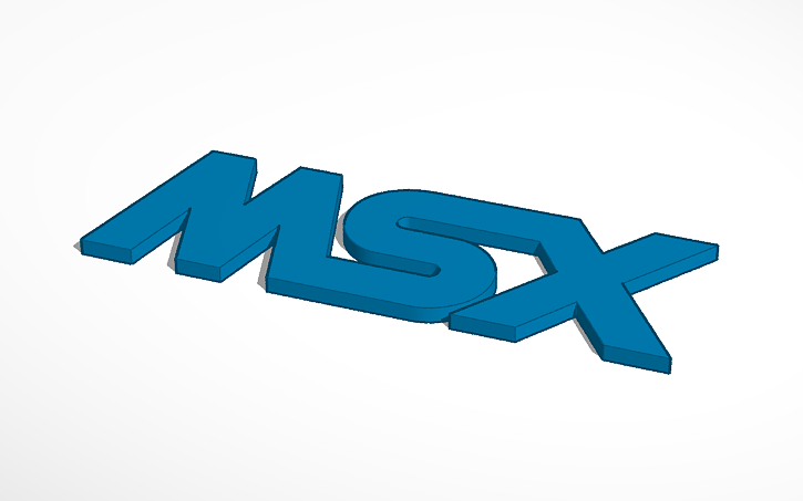 MSX Logo - 3D design MSX - Logo | Tinkercad