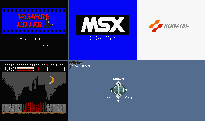 MSX Logo - MSX / MSX2 - Vampire Killer (MSX2) - Logo & Splash Screens - The ...