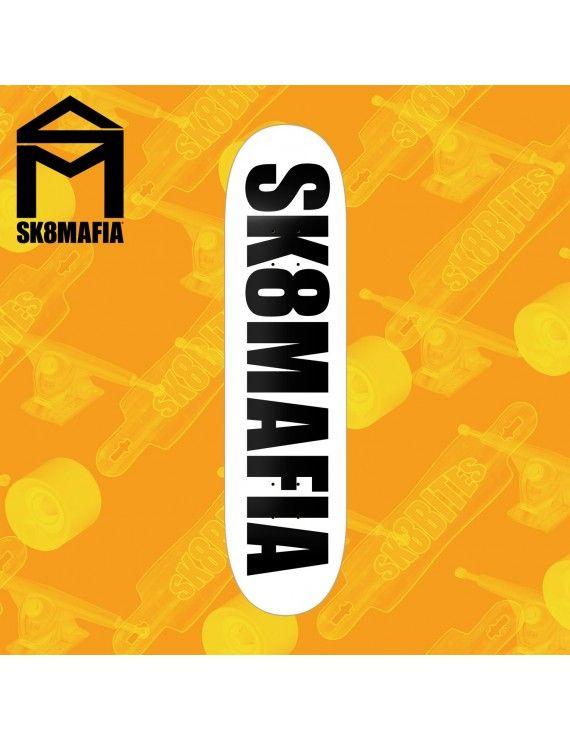 SK8MAFIA Logo - Sk8mafia Logo White 8 Skateboard Street Deck