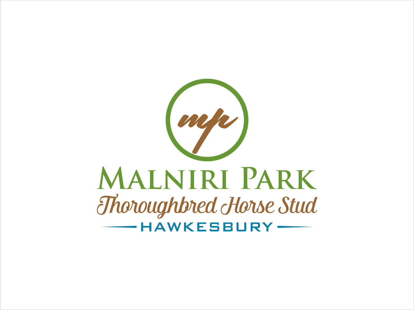 Thoroughbred Logo - Logo Design for Malniri Park - Thoroughbred Horse Stud...Hawkesbury ...