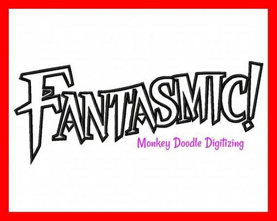 Fantastmic Logo - Fantasmic Logo Embroidery Machine Applique Instant | Etsy