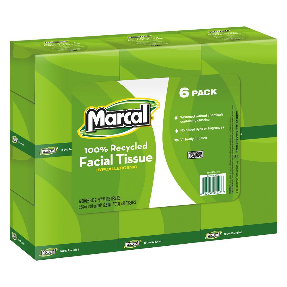 Marcal Logo - Marcal 100% Recycled Facial Tissue 2-Ply (80-Count)-MRC4034CT - The ...