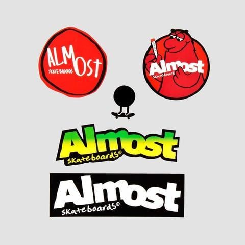 Almost Logo - Almost Skateboarding Sticker Pack 3 Multi X5