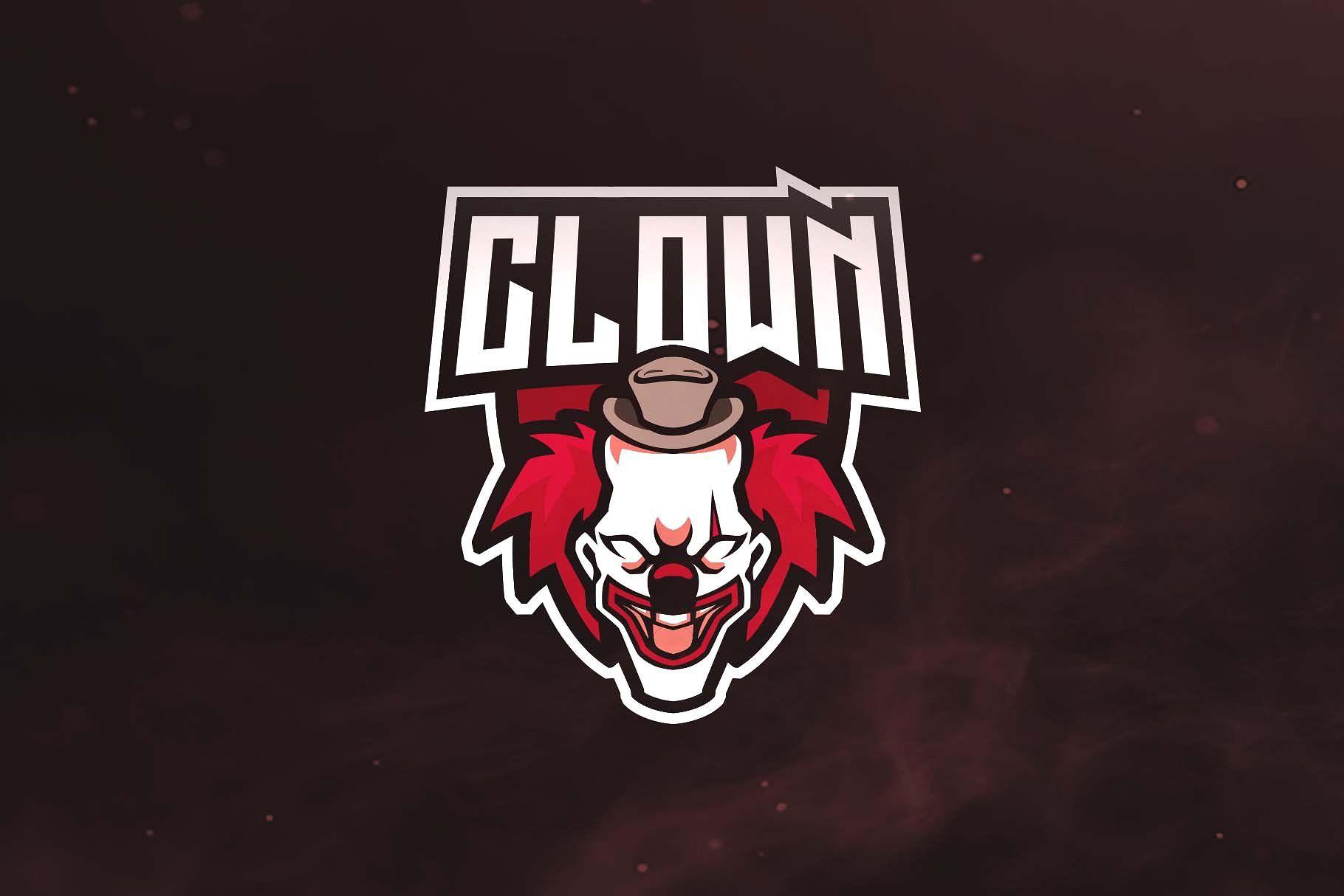 Clown Logo - Clown Sport and Esports Logo ~ Logo Templates ~ Creative Market