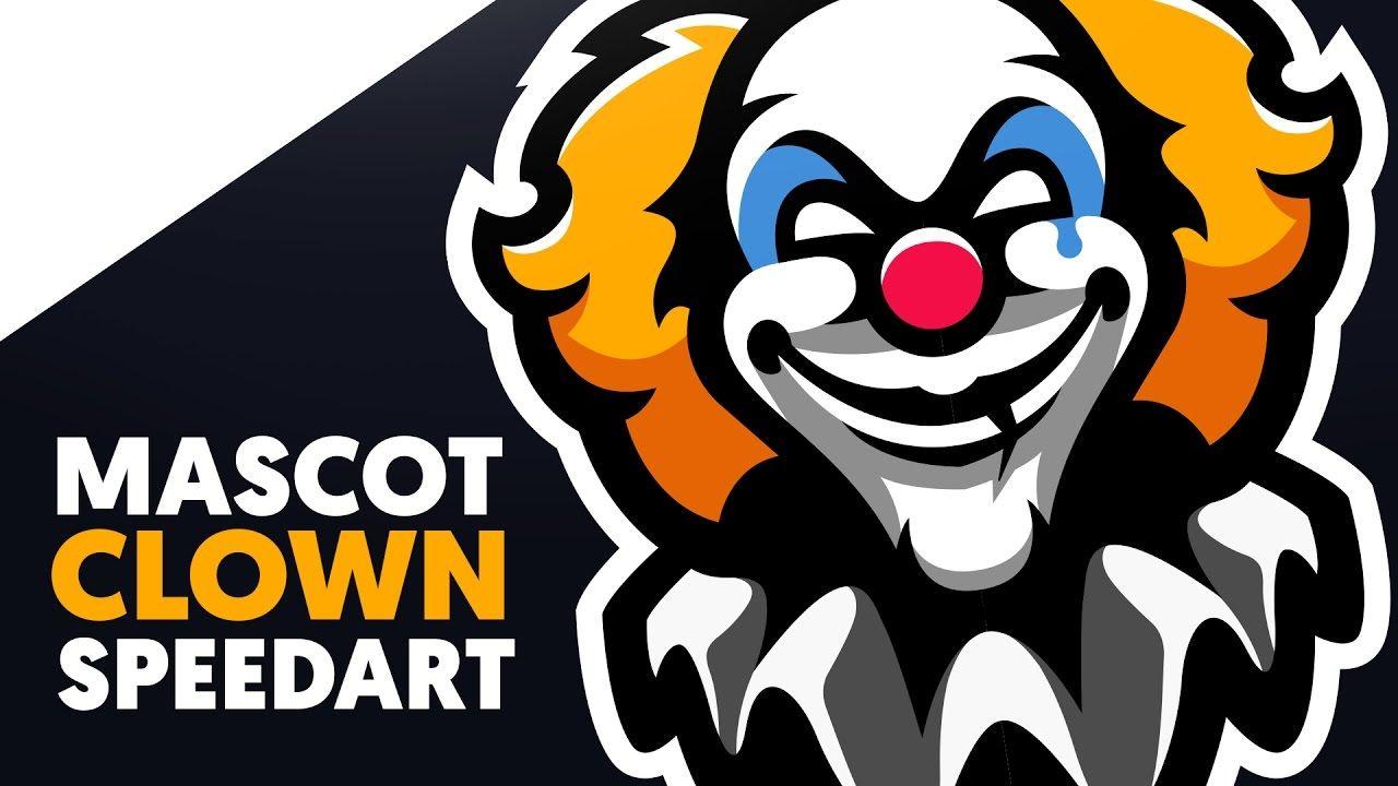 Clown Logo - Adobe Illustrator. Mascot. CLOWN. Shard x Dase Designs