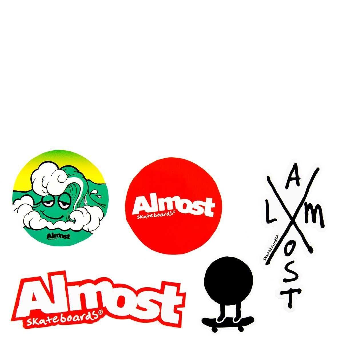 Almost Logo - Details About Almost Skateboarding Sticker Pack 6 Multi X5