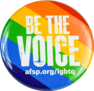 AFSP Logo - LGBTQ Be the Voice Button