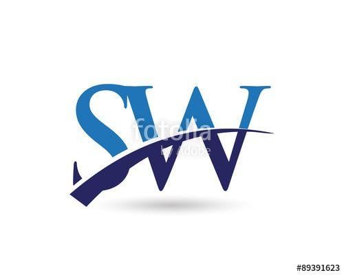 SW Logo - SW Logo Letter Swoosh Stock Image And Royalty Free Vector Files