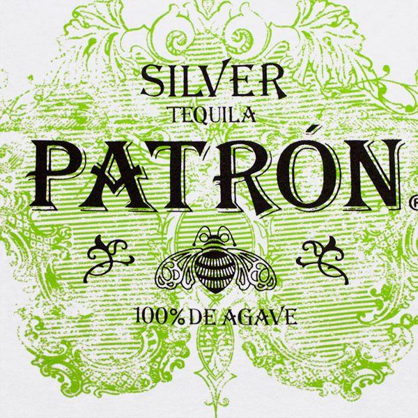 Patron Logo - Official PATRON Green Ornate Logo Tee Shirt: Buy Online on Offer