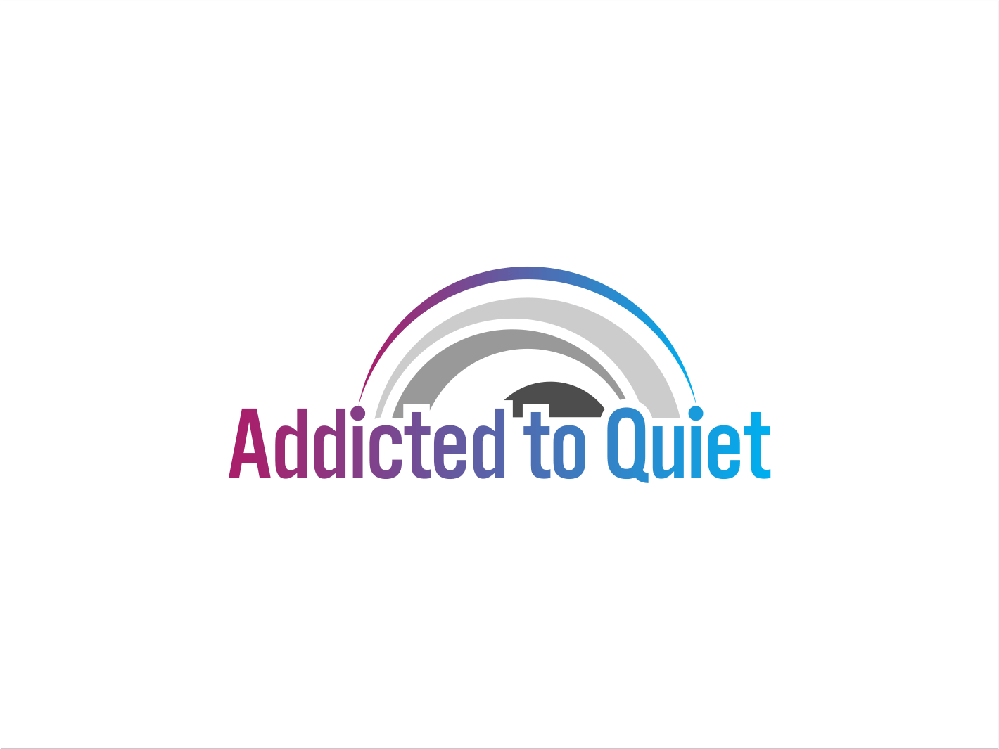 Quiet Logo - Feminine, Playful Logo Design for Addicted to Quiet by LNKstudio ...