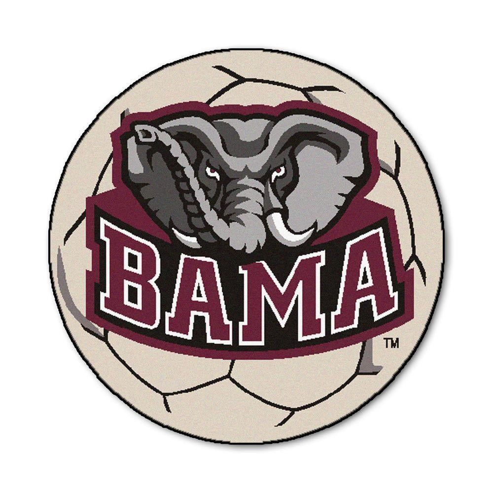 Bama Logo - FANMATS NCAA University of Alabama Bama Logo Cream 2 ft. x 2 ft ...