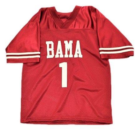 Bama Logo - Alabama Crimson Football Jersey with White #1 and BAMA Logo | Boys ...