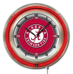 Bama Logo - Alabama Crimson Tide Bama Logo Neon Wall Clock