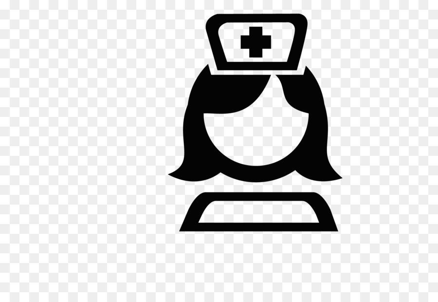 Nursing Logo - Nursing Apple Icon Image format Icon - Black and white cartoon nurse ...