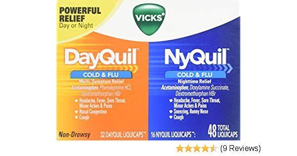 Nyquil Logo - Vicks DayQuil & NyQuil Cold & Flu Combo Pack LiquiCaps