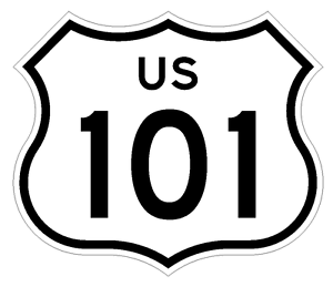 Freeway Logo - Bayshore Freeway US Route 101 Sticker Decal R997 Highway Sign Road ...
