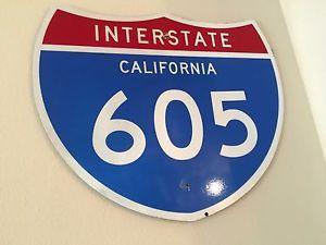 Freeway Logo - Genuine California Interstate 605 Freeway Sign, 30