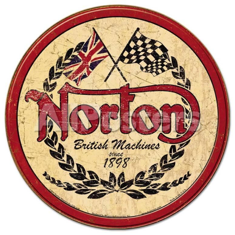 Norton Logo - Norton - Logo Round Tin Sign at AllPosters.com