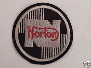 Norton Logo - NORTON vintage motorcycle PATCH round embroidered 3 vintage British