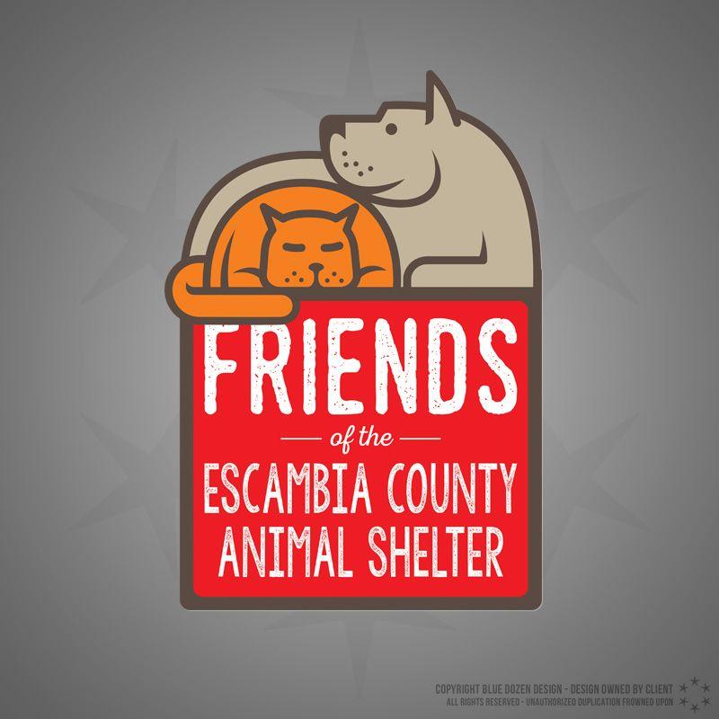 Escambia Logo - Escambia County Animal Shelter Logo ⋆ Blue Dozen Design, Asheville NC