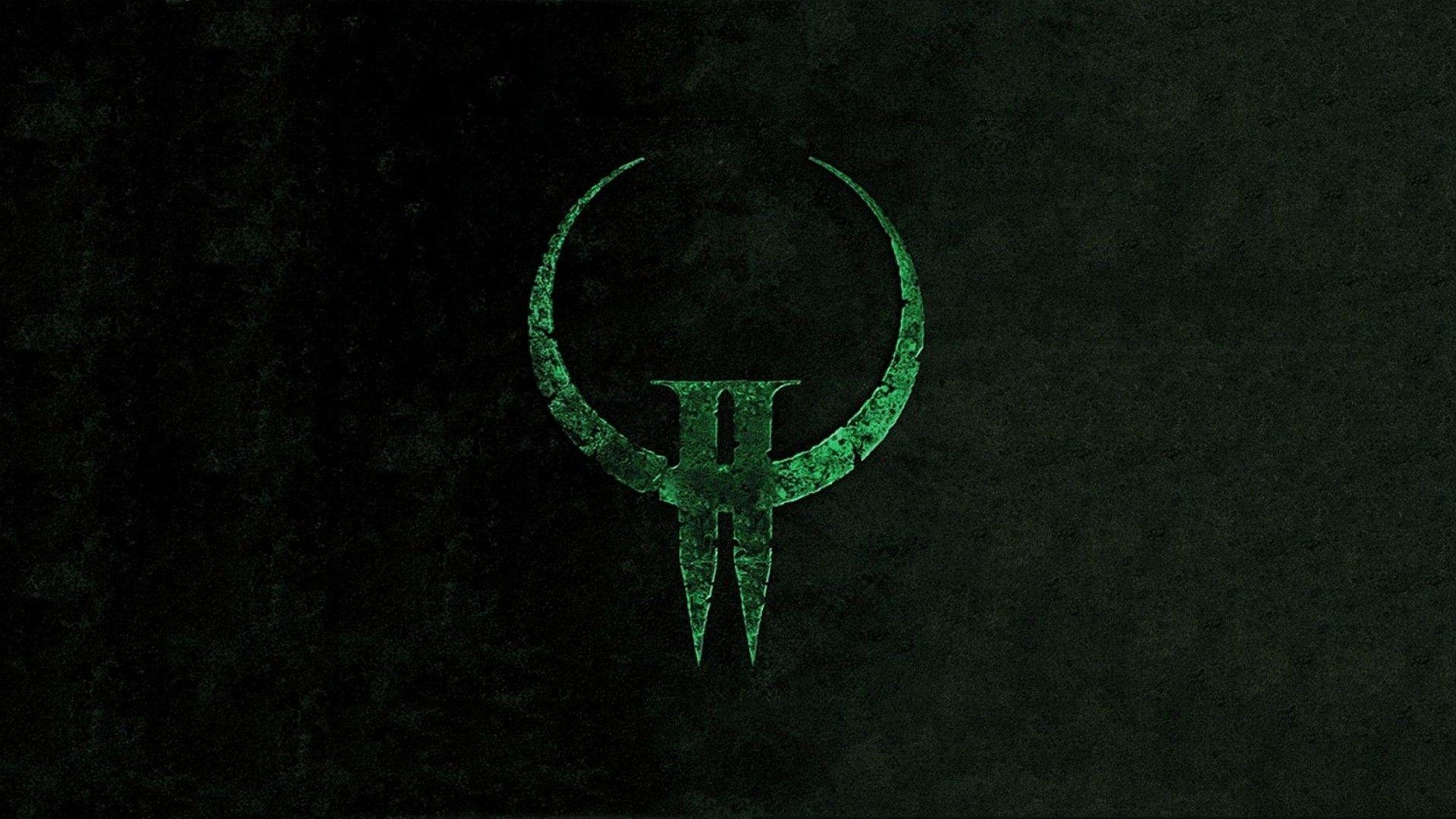 Quake Logo - Wallpaper : video games, logo, green, circle, first person shooter