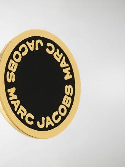 Jacobs Logo - Marc Jacobs metallic Brass logo stud earrings| Stefaniamode.com