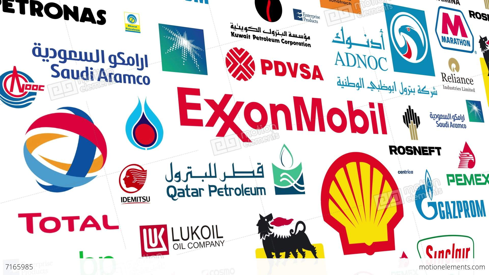 Companies Logo - Oil Companies Logo Loop Stock Animation