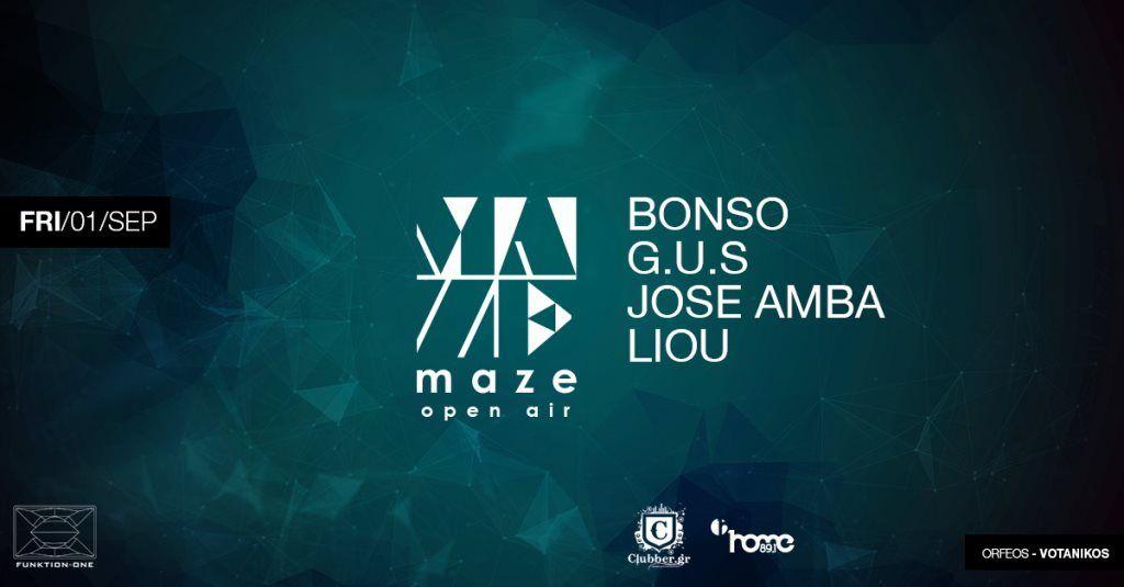 Bonso Logo - RA: Bonso, G.U.S, Jose Amba & Liou at Maze, Greece (2017)