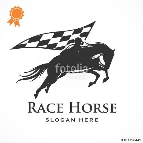 Racehorse Logo - Race horse Illustration Logo Vector silhouette Stock image