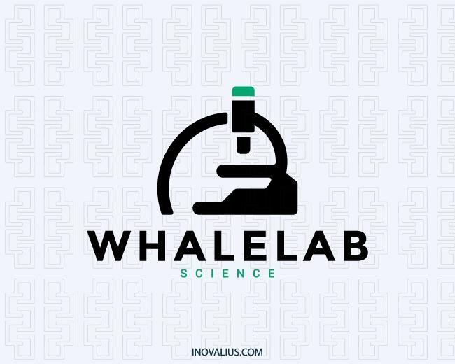 Microscope Logo - Whale Lab Logo Design
