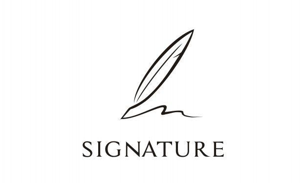 Signature Logo - Quill signature logo design inspiration Vector | Premium Download