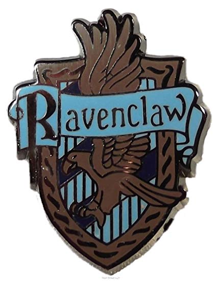 Ravenclaw Logo - Amazon.com: Harry Potter RAVENCLAW Crest Logo Enamel PIN: Clothing