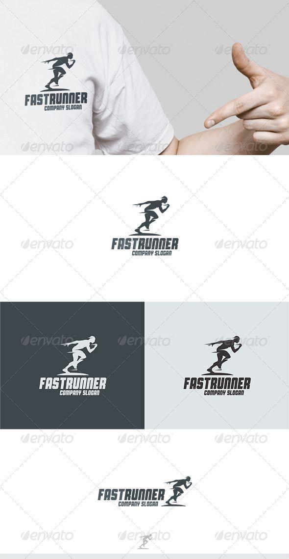 Runner Logo - Pin by Bashooka Web & Graphic Design on Sport Logo Template Design ...