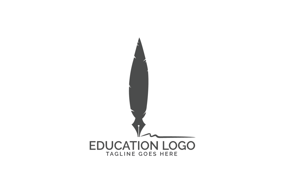 Quill Pen Logo - Quill Feather Pen Logo design.