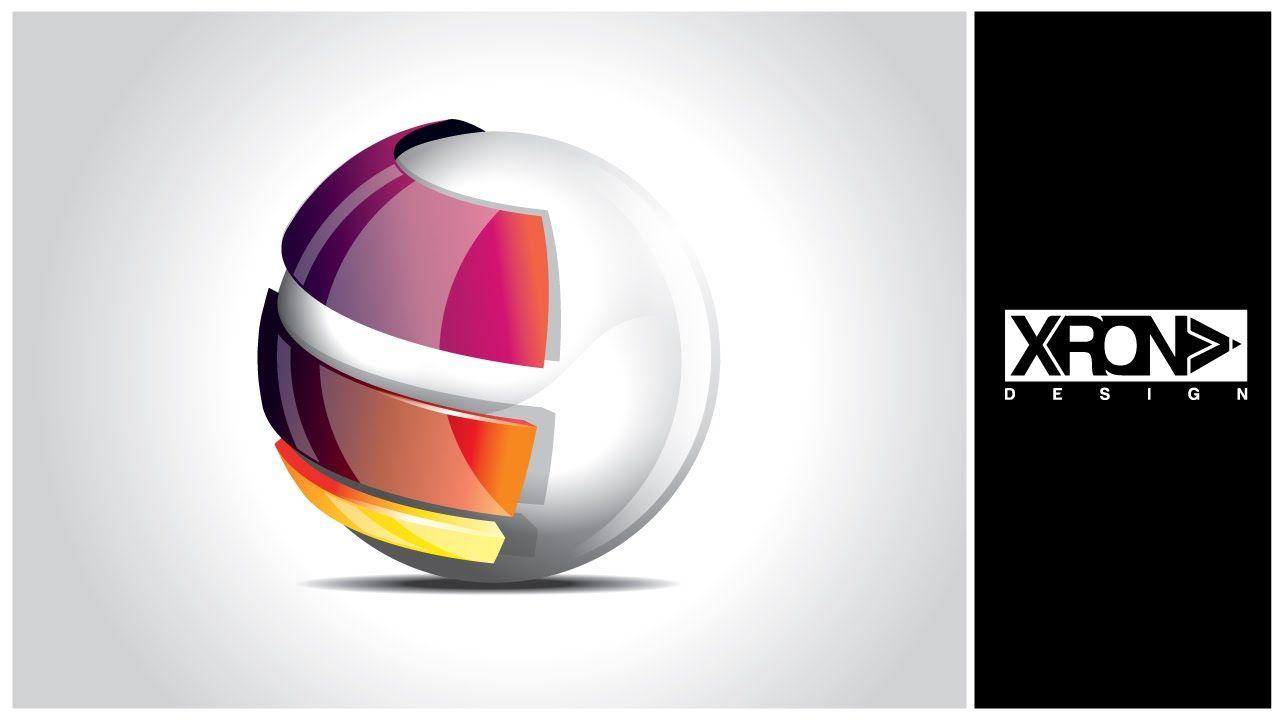Glossy.com Logo - LOGO DESIGN - Glossy Metallic Sphere vector logo in Adobe ...