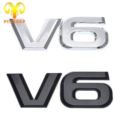 V6 Logo - Qoo10 - 3D V6 Logo Car Sticker Emblem Badge Decal For Mercedes Audi ...