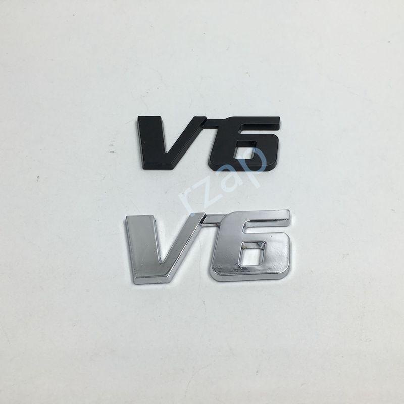 V6 Logo - 2019 Car Styling Chrome V6 Logo Rear Trunk Lid Emblem Badge Decal ...
