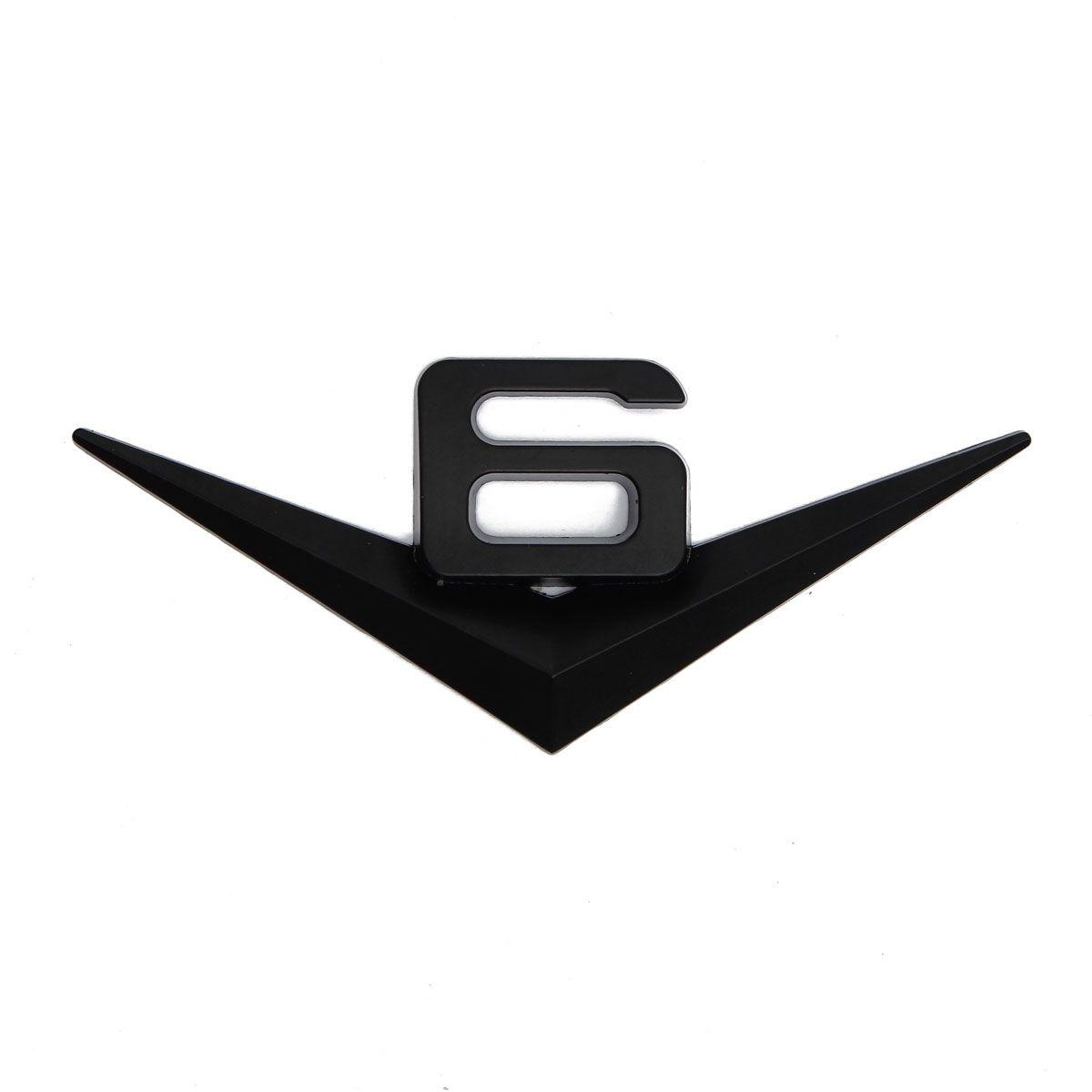 V6 Logo - 3D Car Metal V6 Emblem Decal Emblem Badge Truck Auto Motor Sticker 3 ...