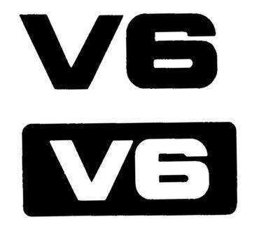 V6 Logo - Pre Tacoma Logos