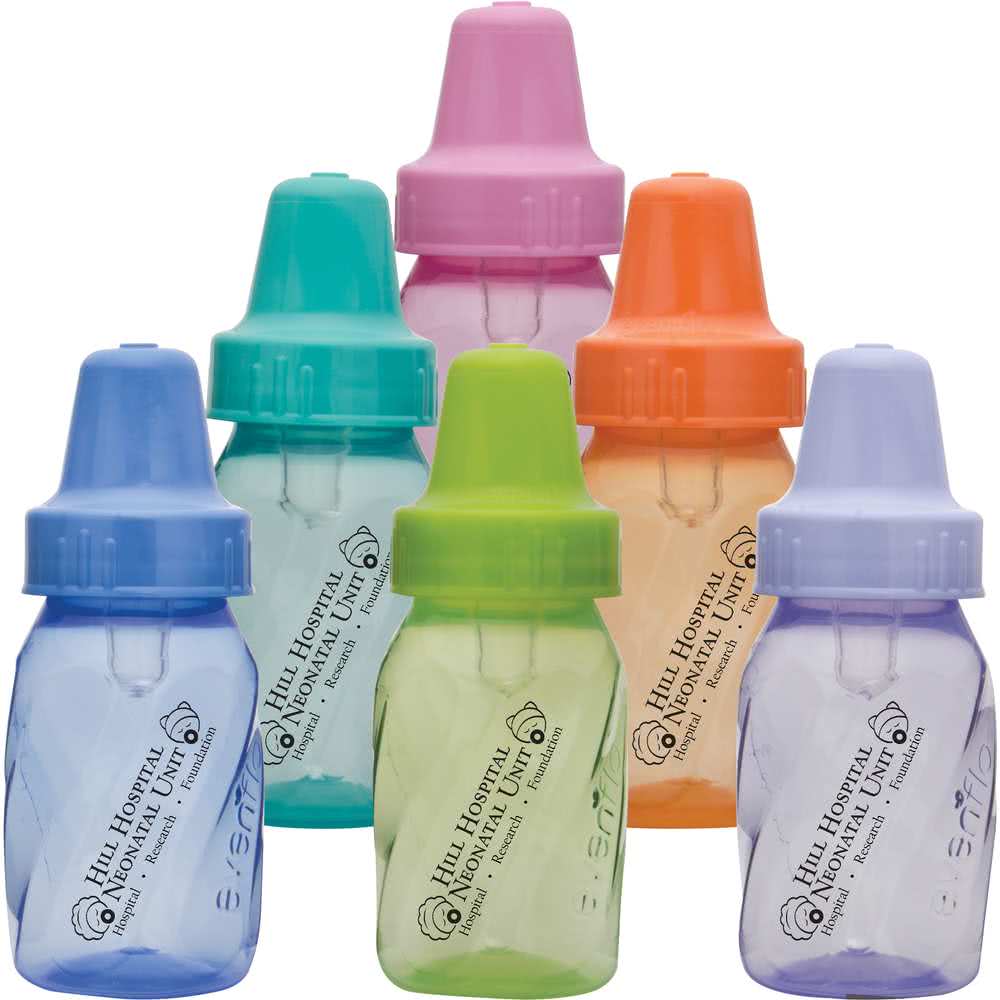 Evenflo Logo - Promotional 4 Oz. Assorted Color Evenflo Baby Bottles with Custom
