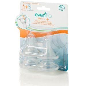 Evenflo Logo - Evenflo Pro flo Nipples Fast/ xcut, Clear 4 PACK 689853547995