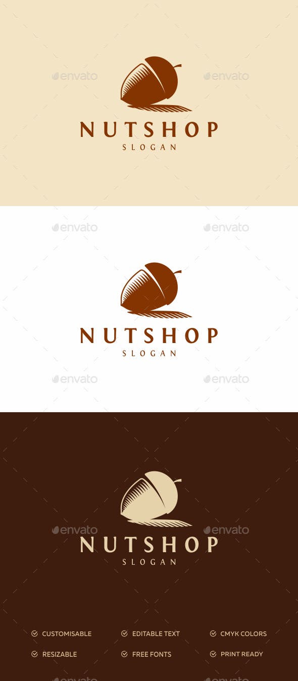 Nut Logo - Nut Shop Logo by dm82design | GraphicRiver