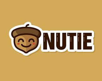 Nut Logo - Nutie - the cute nut Designed by Manu | BrandCrowd