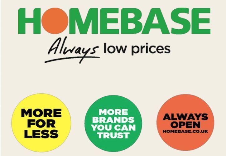 Homebase Logo - Homebase 'Always Low Prices' new strapline