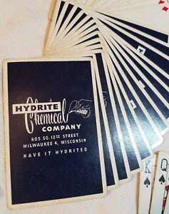 Hydrite Logo - VINTAGE PLAYING CARDS ADVERTISING HYDRITE CHEMICAL CO. PARTIAL INT ...