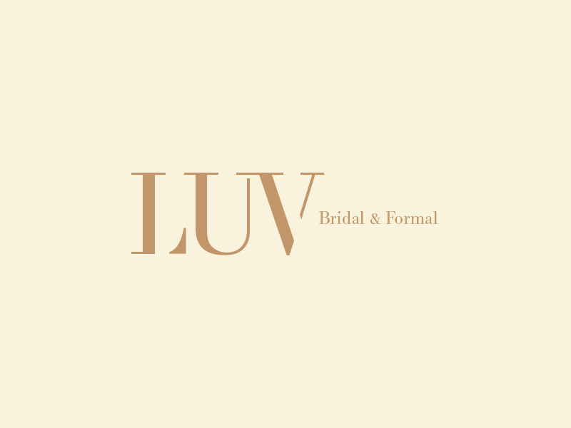 Formal Logo - Luv Bridal & Formal Logo / Mark / Identity / Brand